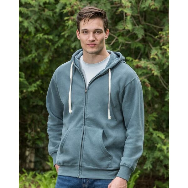 Unisex Vintage Fleece Full-Zip Hooded Sweatshirt Thumbnail