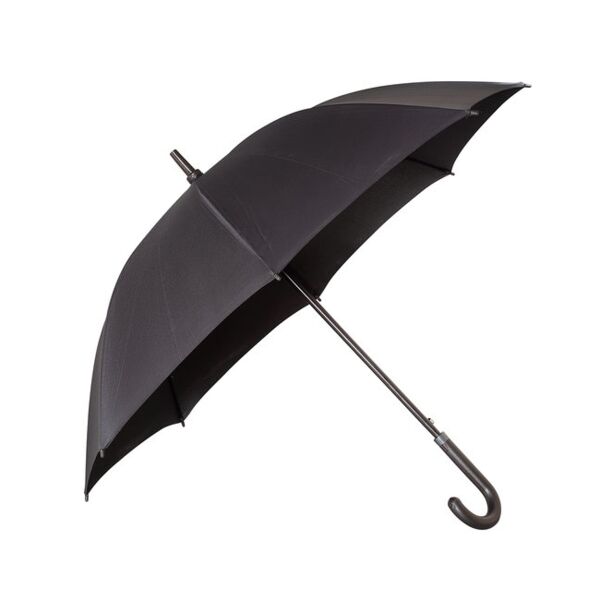 Executive Umbrella With Curved Faux Leather Handle Thumbnail