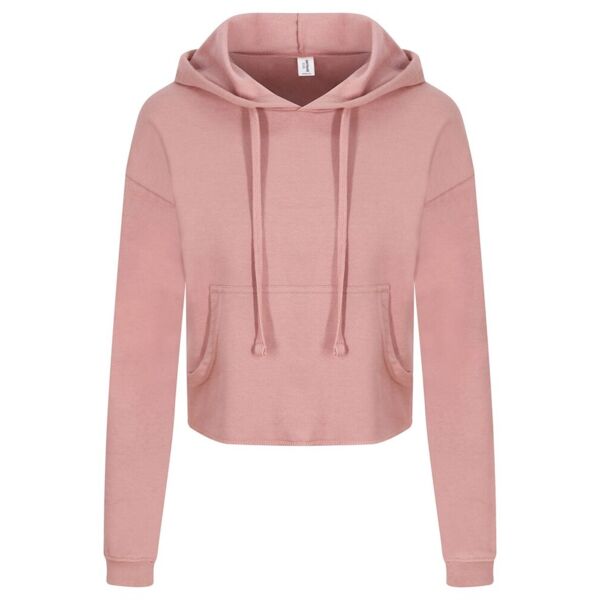Women's Girlie Cropped Hooded Fleece with Pocket Thumbnail