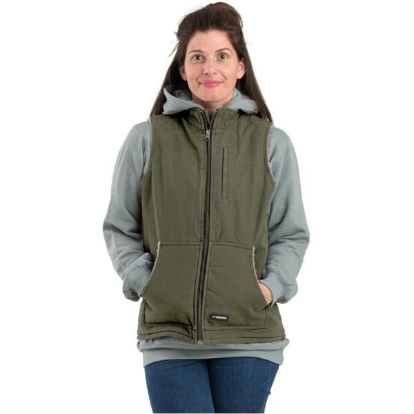 Women's Sherpa-Lined Softstone Duck Vest Thumbnail