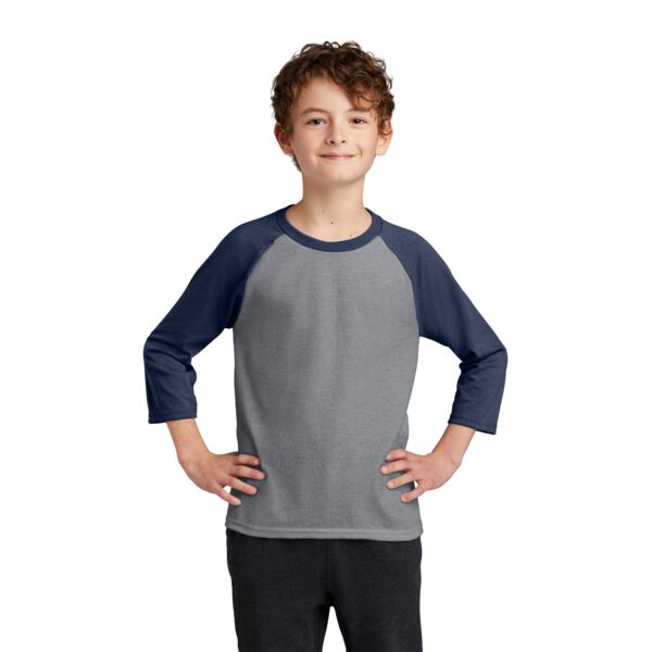 Youth Core Blend 3/4 Sleeve Raglan Tee Thumbnail